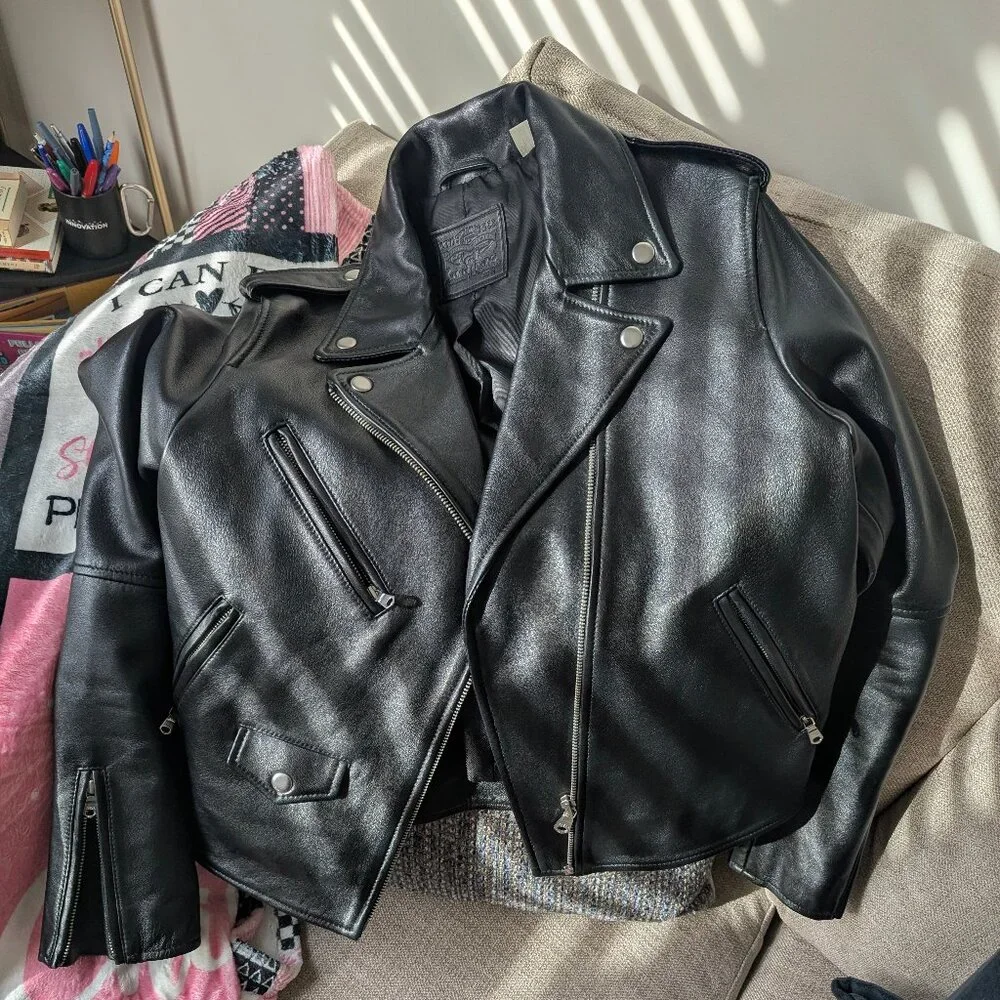 Levi's Sheep Leather Moto Jacket - Picture 4 of 16